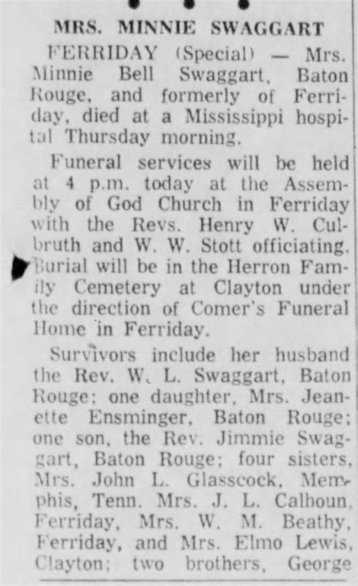 Minnie Belle Swaggart: A Comprehensive Biography and Legacy
